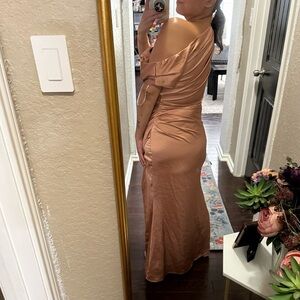 New ✨ Retreat One-Shoulder Satin Gown